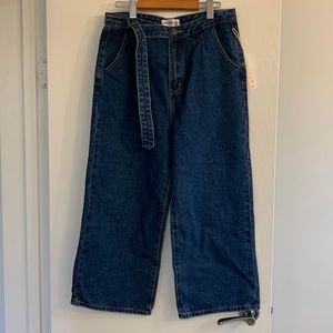 Brand new wide leg cropped jeans.